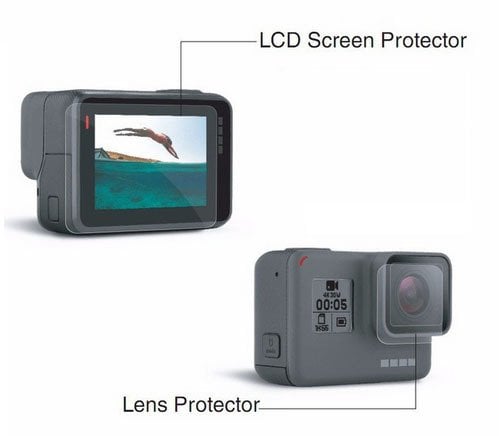 Sanger GO207 Gopro Hero 5 İçin Lcd ve Lens Koruyucu Jelatin
