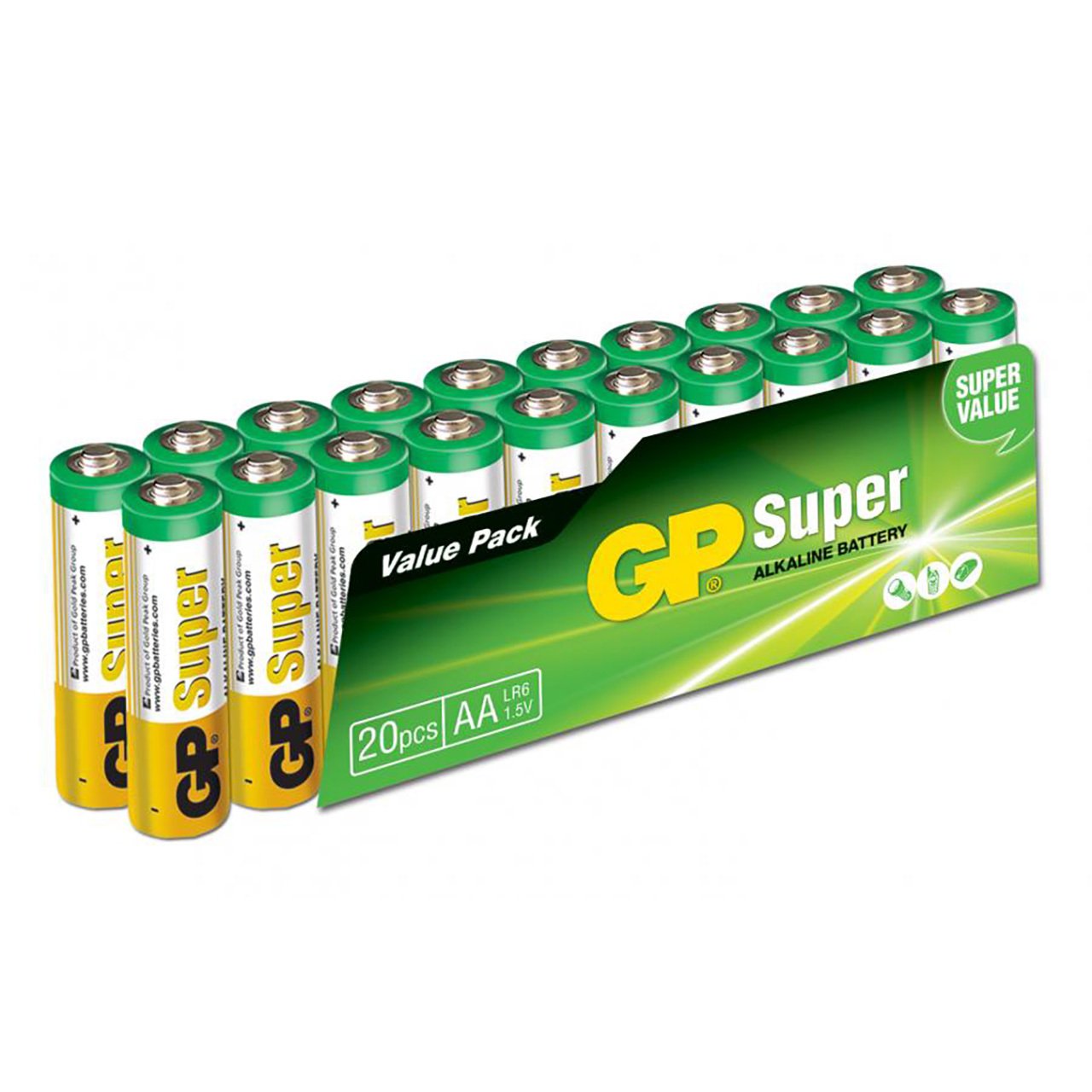GP Super Alkalin 20'li AA Kalem Pil (GP15A-2VS20)