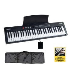 Midex PS-4000BK Taşınabilir Dijital Piyano Tuş Hassasiyetli 61 Tuşlu