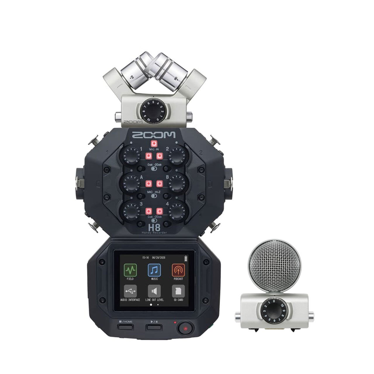 Zoom H8 + MS Pack Ses Kayıt Cihazı (İki Mikrofonlu)