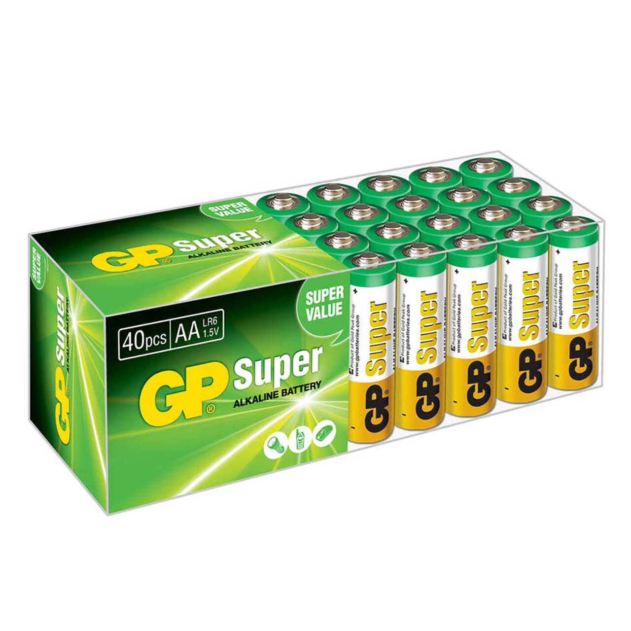 GP Super Alkalin 40'lı AA Kalem Pil (GP15A-2VS40)