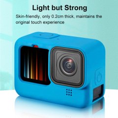 Sanger GO212A Gopro Hero 9 10 11 12 Silikon Kılıf Mavi