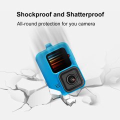 Sanger GO212A Gopro Hero 9 10 11 12 Silikon Kılıf Mavi