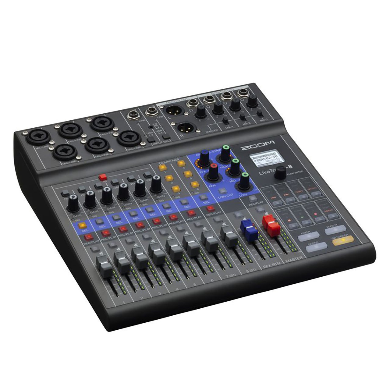 Zoom LiveTrak L-8 8-Kanal Dijital Mikser Recorder
