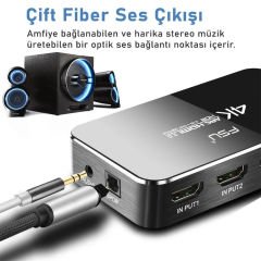 Techstorm TS4K0401A 4 Port Ses Çıkışlı Hdmi Switch