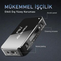 Techstorm TS4K0401A 4 Port Ses Çıkışlı Hdmi Switch