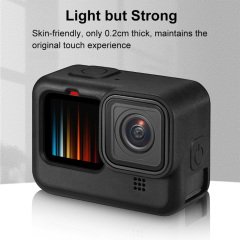 Sanger GO212 Gopro Hero 9 10 11 12 Uyumlu Silikon Kılıf Siyah