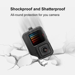 Sanger GO212 Gopro Hero 9 10 11 12 Uyumlu Silikon Kılıf Siyah