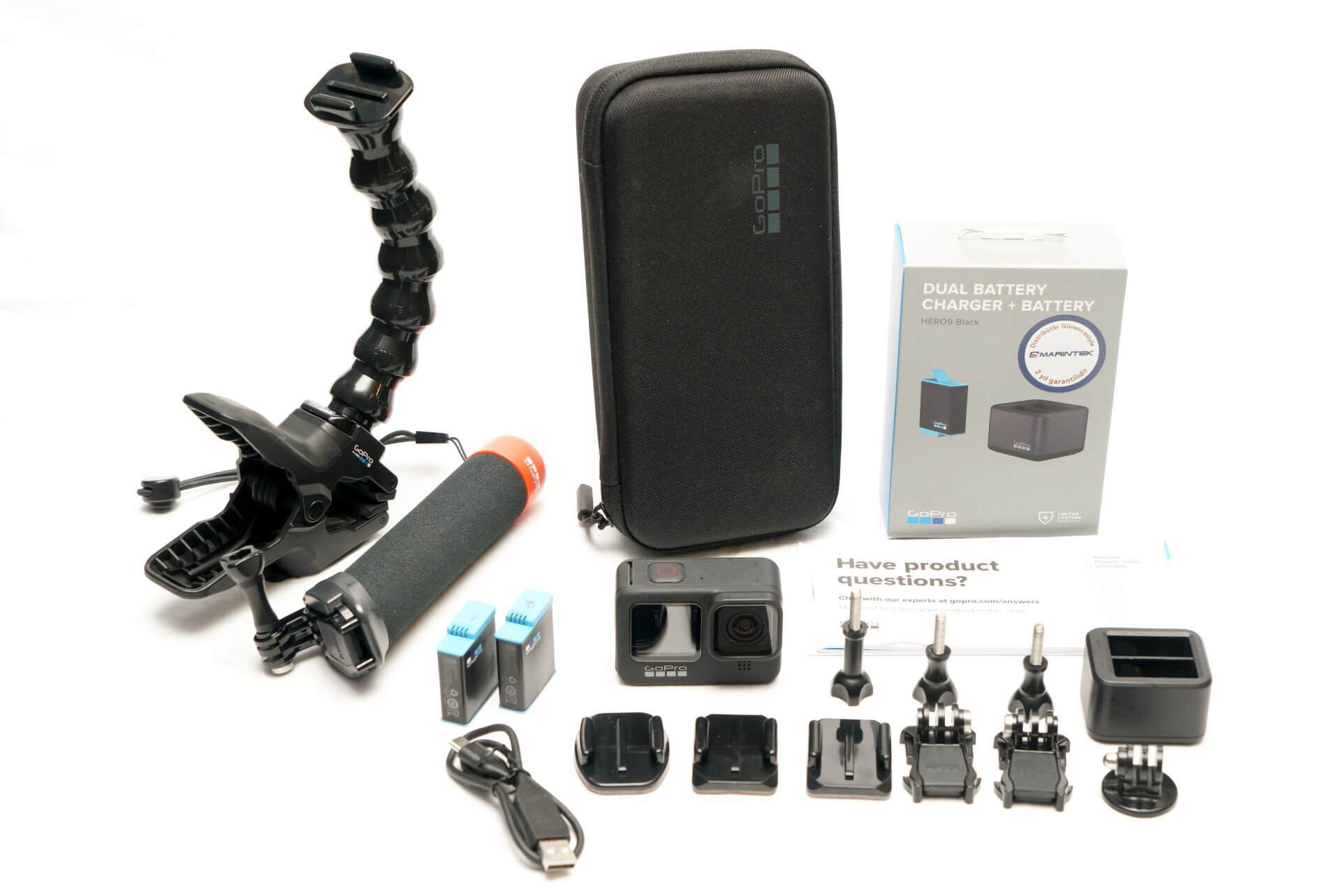 Gopro Hero 9 Black Aksiyon Kamera + Aksesuarlar (İkinci El Ürün)