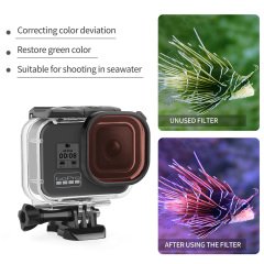 Sanger GO181 Gopro Hero 9 10 11 12 Black Kırmızı Filtre