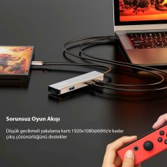 Ulanzi Telefon Oyunlarını Bilgisayara Kaydetme ve Canlı Yayın Kartı C060