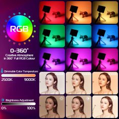 Zomei WL-R2 Youtuber Vlogger RGB Led Video Işık
