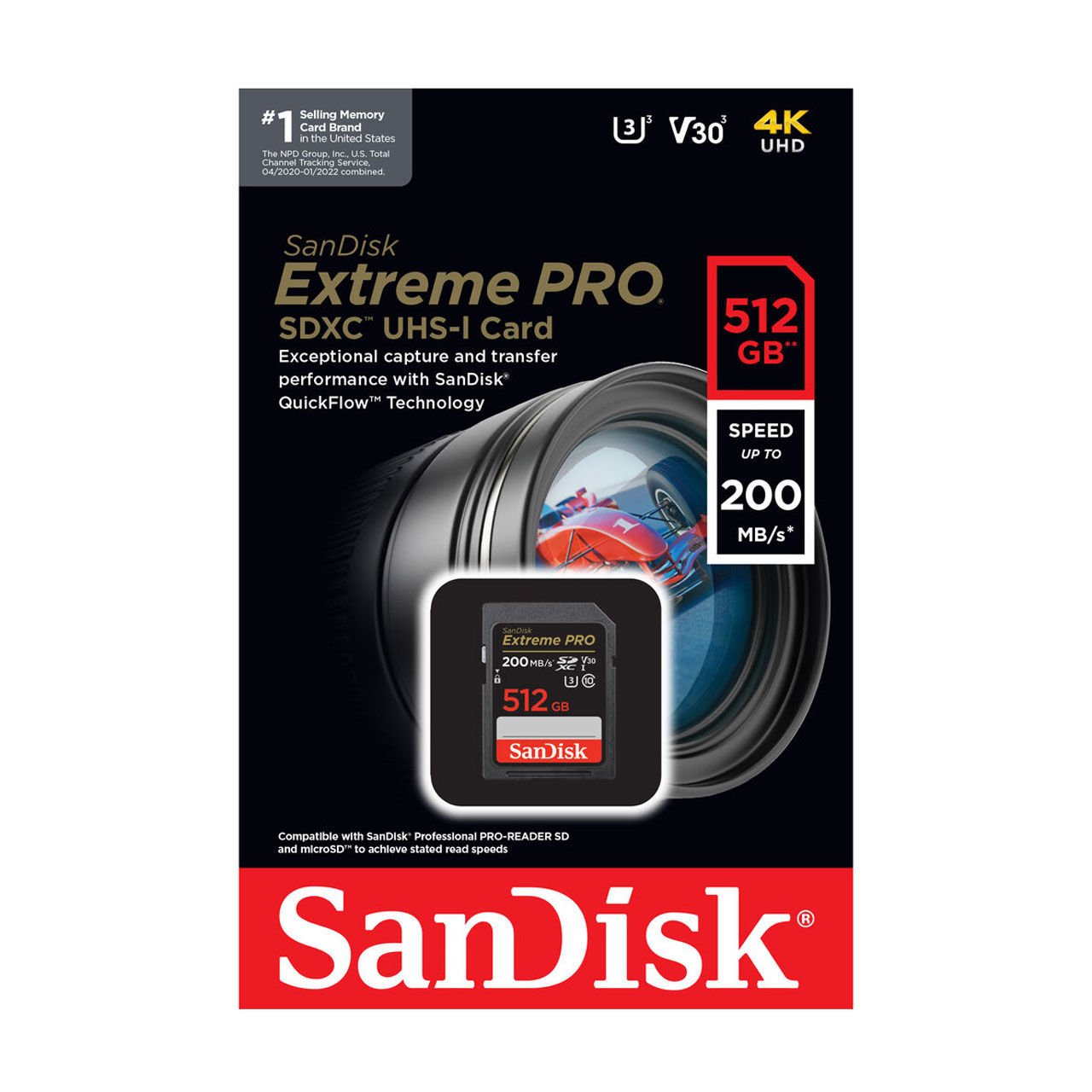 Sandisk Extreme Pro 512GB 200mb/s SDXC Hafıza Kartı