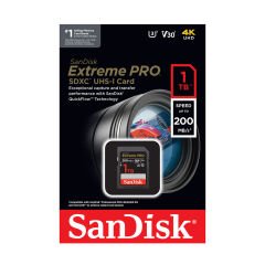 Sandisk Extreme Pro 1TB 200mb/s SDXC Hafıza Kartı