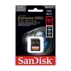 Sandisk Extreme Pro 64GB 280mb/s V60 UHS-II SDXC Hafıza Kartı