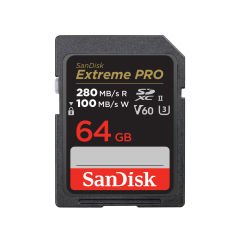 Sandisk Extreme Pro 64GB 280mb/s V60 UHS-II SDXC Hafıza Kartı