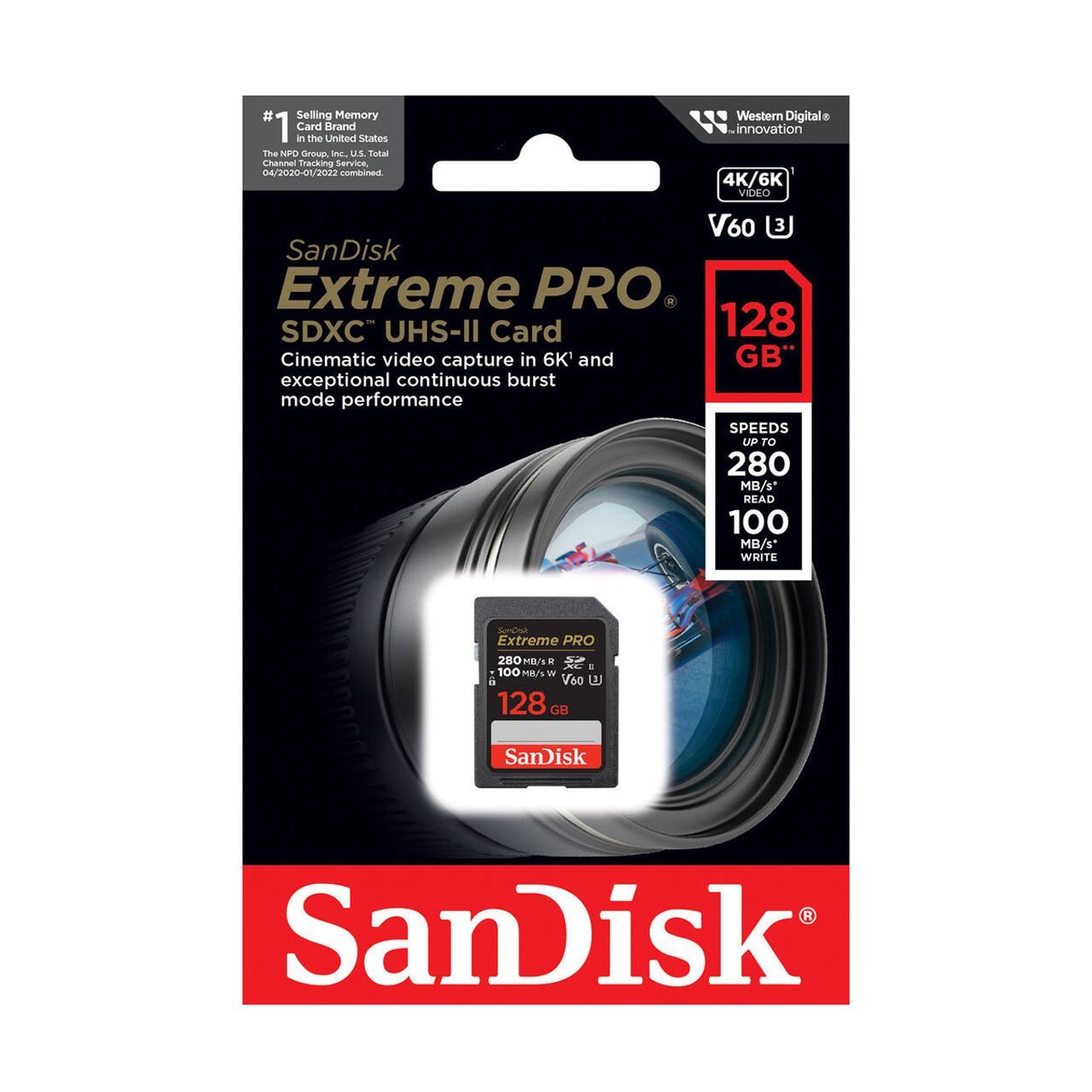 Sandisk Extreme Pro 128GB 280mb/s V60 UHS-II SDXC Hafıza Kartı