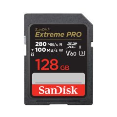 Sandisk Extreme Pro 128GB 280mb/s V60 UHS-II SDXC Hafıza Kartı