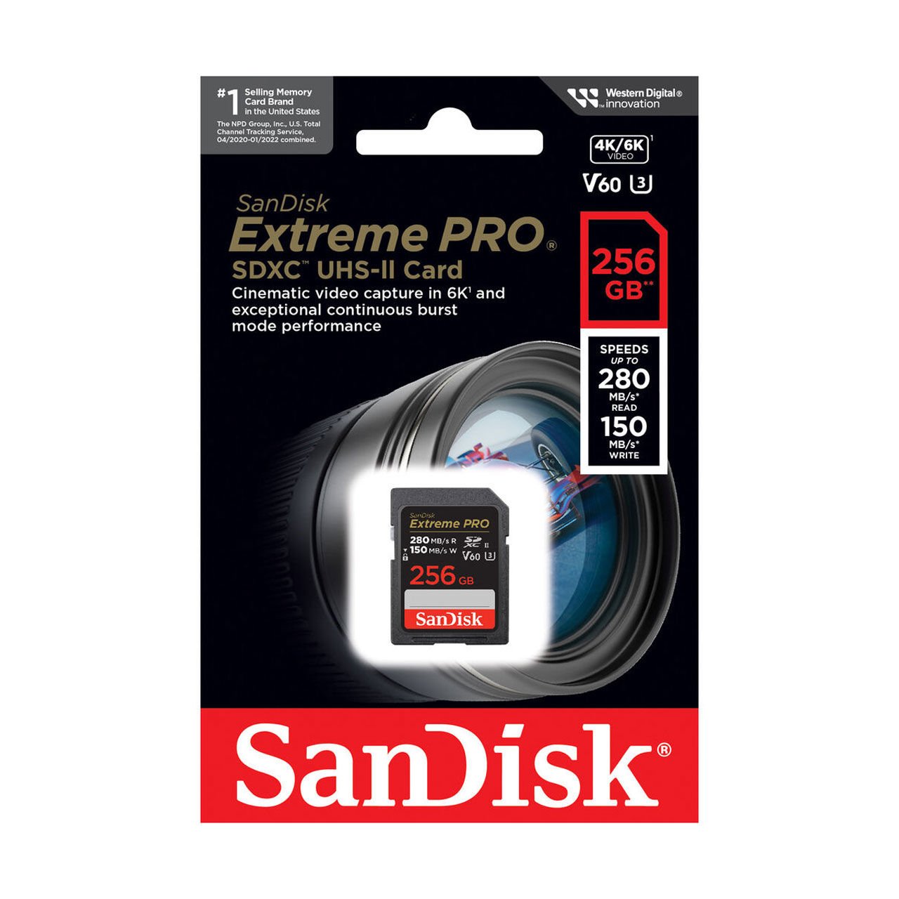 Sandisk Extreme Pro 256GB 280mb/s V60 UHS-II SDXC Hafıza Kartı