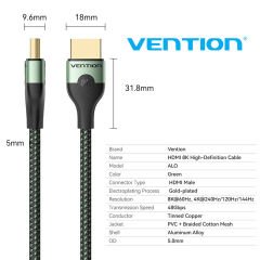 Vention Hdmi to Hdmi Kablo 1m, HDMI 2.1, 8K 60Hz (ALOGF)