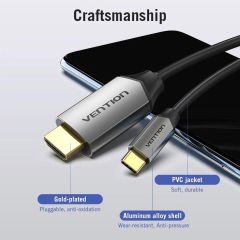 Vention Type-C to HDMI Kablo 2m, 4K 60Hz, HDMI 2.0 (CGSBH)