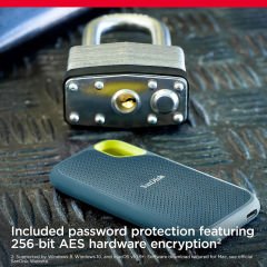 SanDisk Extreme 1 TB 1050mb/s Taşınabilir SSD, USB 3.2 Gen 2 (Monterey)