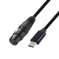 Markofist MF-XLRC-3M XLR to Type-c Telefon İçin Enstruman ve Mikrofon Bağlantı Kablosu