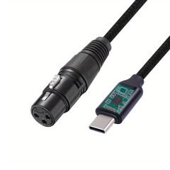 Markofist MF-XLRC-3M XLR to Type-c Telefon İçin Enstruman ve Mikrofon Bağlantı Kablosu
