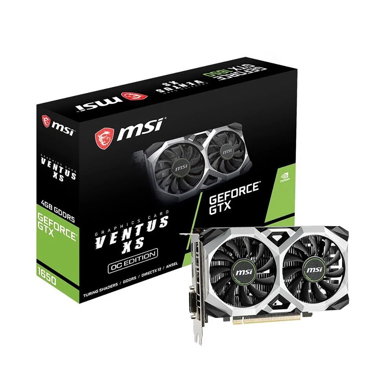 MSI GEFORCE GTX 1650 VENTUS XS 4G OC 4GB GDDR5 128bit NVIDIA Ekran Kartı