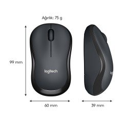 Logitech M220 Sessiz Mouse Charcoal