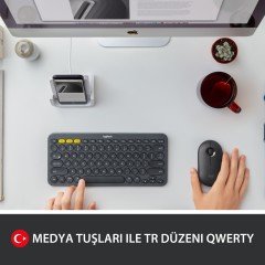 Logitech K380 Kompakt Kablosuz Bluetooth Klavye - Siyah