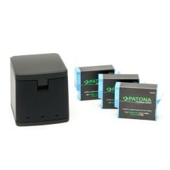 Patona Gopro Hero 12 Uyumlu Üçlü Batarya ve Şarj Aleti Seti