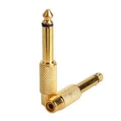 Markofist MF-JD01 Dişi Rca to 6.35mm Mono Çivi Jack Dönüştürücü 2 adet