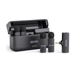 Boya BY-V4 4 Kişilik Şarj Kutulu Kablosuz Mikrofon Seti - 3.5mm TRS