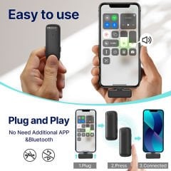 Ulanzi J12 Kablosuz Lightning Iphone İkili Yaka Mikrofonu (2885)