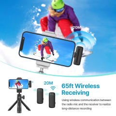 Ulanzi J12 Kablosuz Lightning Iphone İkili Yaka Mikrofonu (2885)