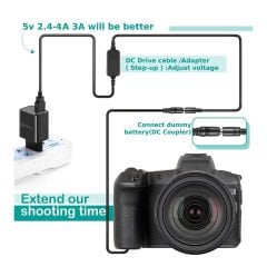 Raeisusp NP-FZ100 Sony Kamera Kesintisiz Güç Kaynağı Dummy (DC Coupler)