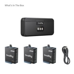 SmallRig 4565 Kamera Pili ve Şarj Seti (GoPro 9/10/11/12 İçin)