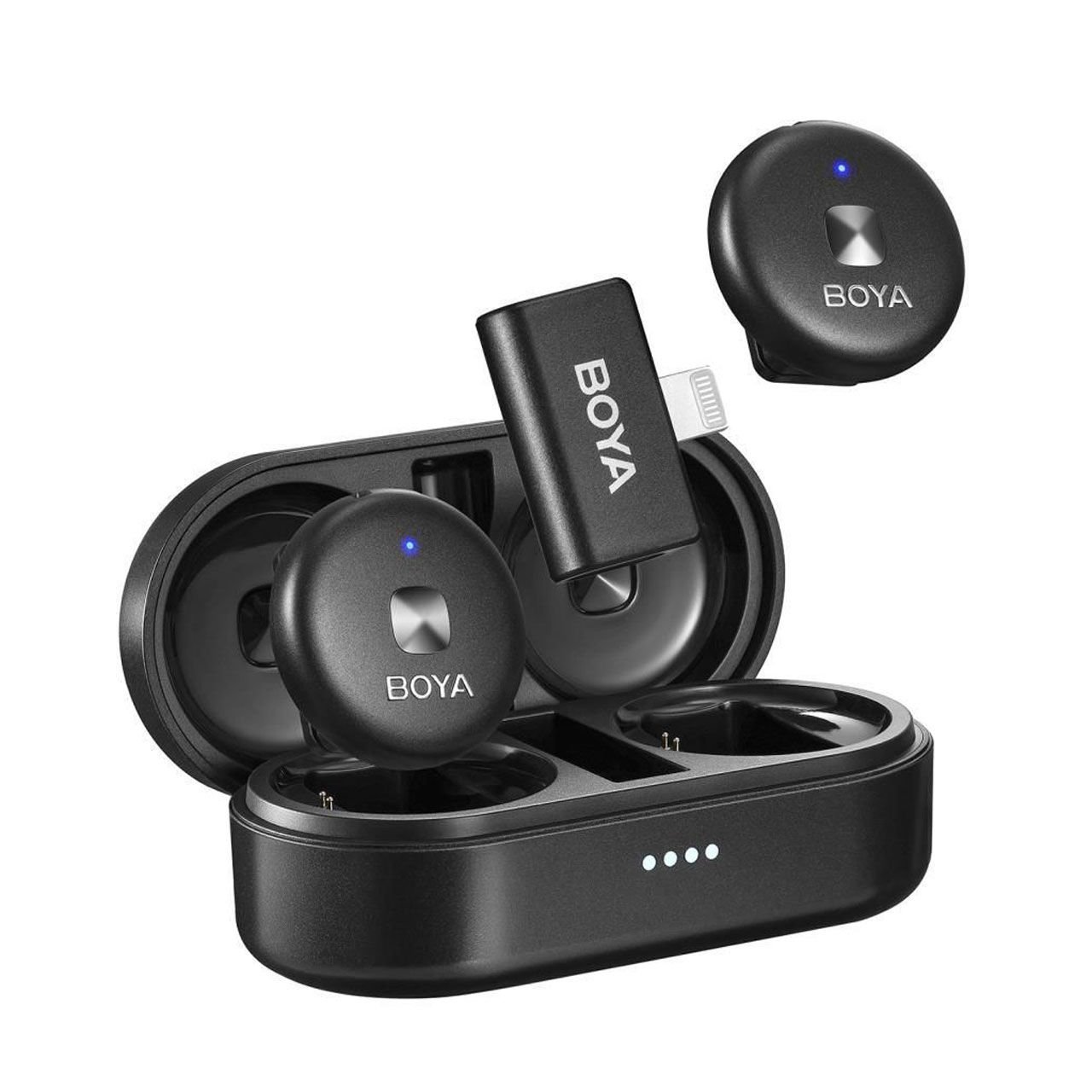 Boya Omic-D Wireless İkili Yaka Mikrofonu Lightning (Siyah)