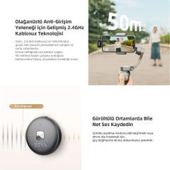 Boya Omic-D Wireless İkili Yaka Mikrofonu Lightning (Siyah)