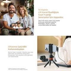 Boya Omic-D Wireless İkili Yaka Mikrofonu Lightning (Siyah)