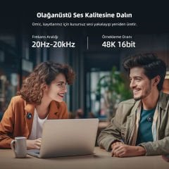 Boya Omic-U Wireless İkili Yaka Mikrofonu Type-C (Siyah)