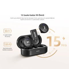 Boya Omic-U Wireless İkili Yaka Mikrofonu Type-C (Siyah)