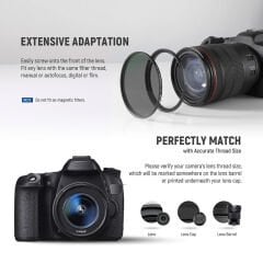 Rise(UK) 49mm-37mm Step-Down Ring Filtre Çevirici Adaptör