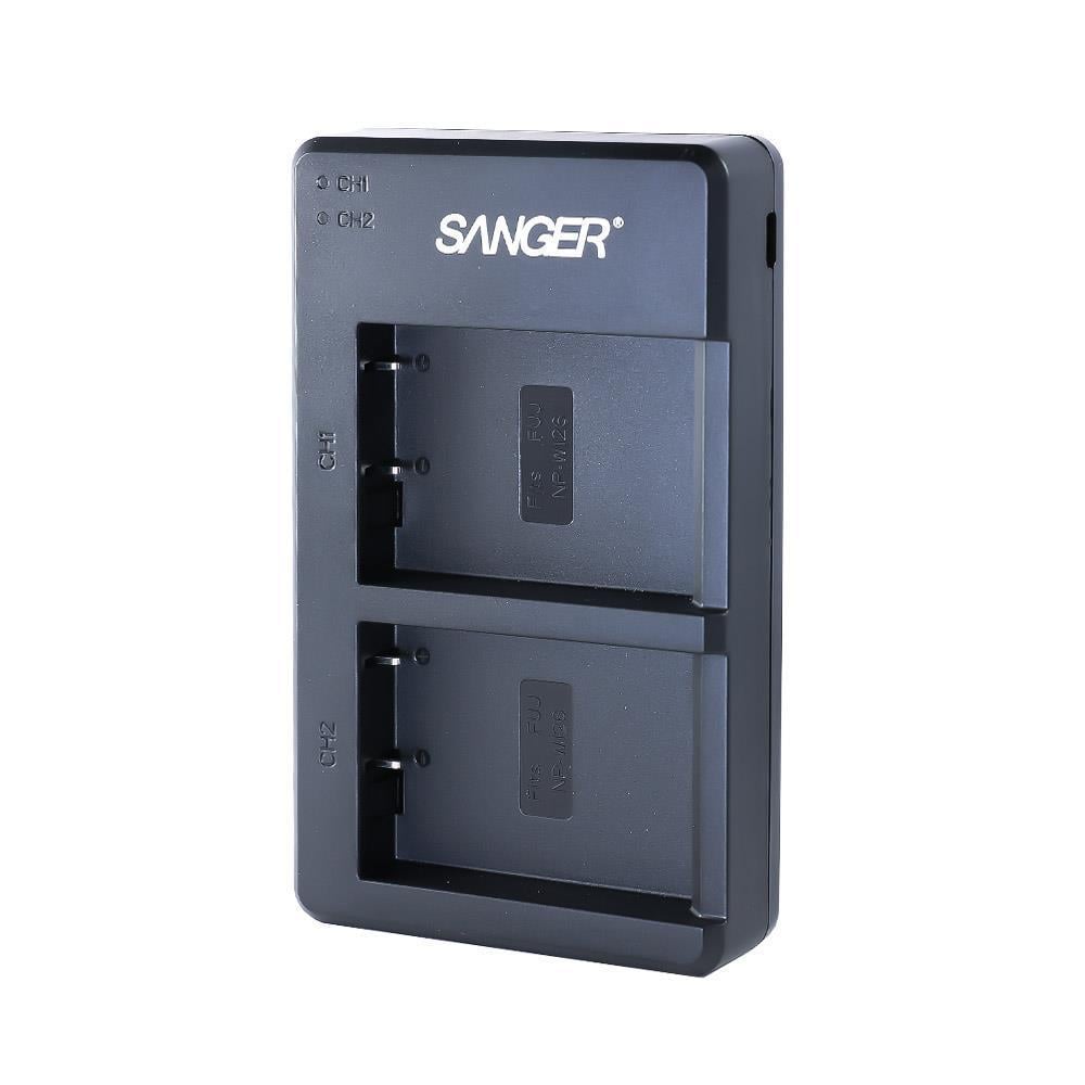 Sanger NP-W126 Fujifilm Fotoğraf Makinesi İkili USB Batarya Şarj Aleti