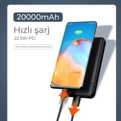 Deji DJ-03 20000mAh 22.5W Hızlı Powerbank Taşınabilir Şarj Cihazı