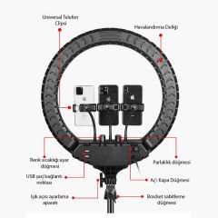 Markofist RL-18 18'' Led Ring Işık Seti (Ayaklı)