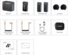 Comica Vimo C3 (2) Kanallı Mini Kablosuz Yaka Mikrofonu