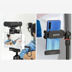 Boya BY-WM4 PRO-K5 Telefon Üzerine Takılan Küçük Alıcılı Kablosuz Yaka Mikrofonu