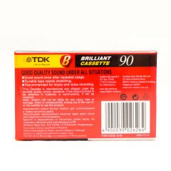 TDK B-90 Brilliant Cassette Boş Teyp Kaseti 90dk